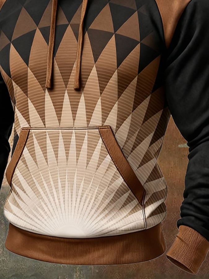 Nicholls – Lässiges Sweatshirt Mit Langen Ärmeln Und Farbblock Drucken