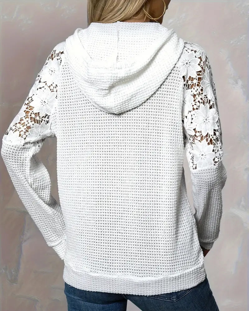 Laessa – Kapuzenpullover Mit Blumen Muster Und Fronttasche
