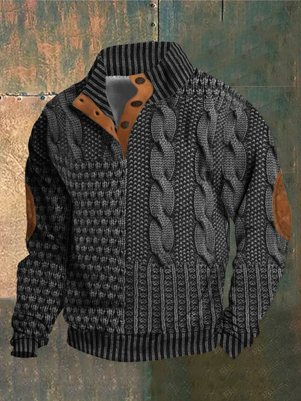 Everette – Flickwerk Pullover Mit Zopfmuster