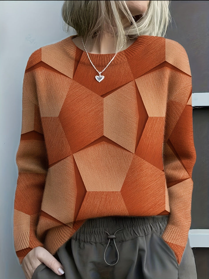 Bravina – Strickpullover Mit Geometrischem 3D Drucken