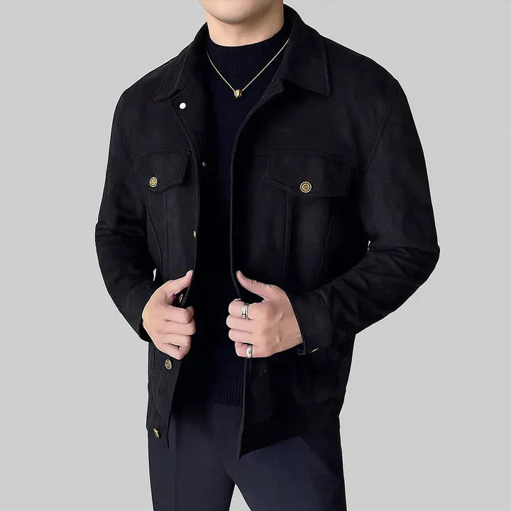 Davila – Elegante Langarm Jacke Aus Wildleder