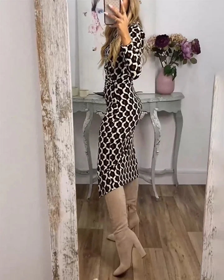 Elspeth – Kleid Mit Schlitz Und Fischschuppen Drucken