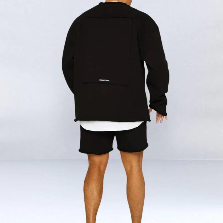 Leszek – Stilvolle Langarm Pulloverhemden Mit kurze Hose