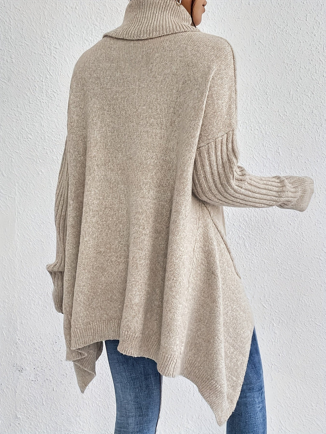 Tahlia – Lässiger Langarm-Pullover Mit Hohem Kragen