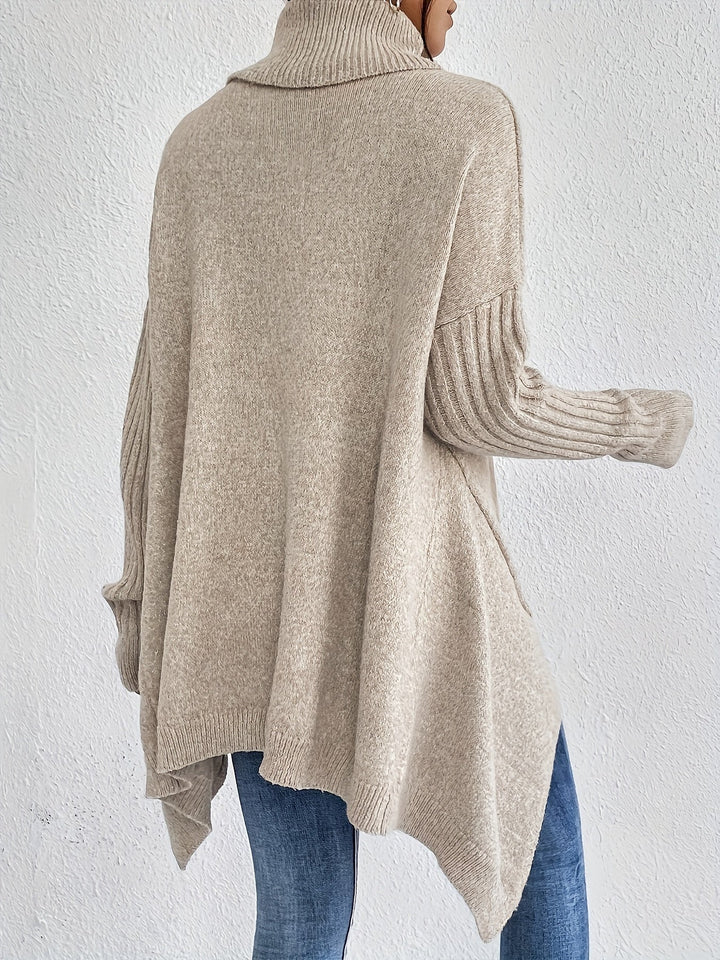 Tahlia – Lässiger Langarm-Pullover Mit Hohem Kragen