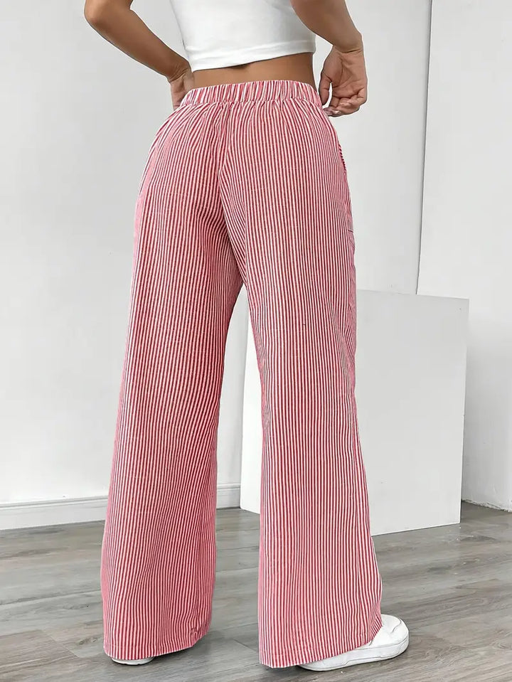 Alina – Elegante Gestreifte Hose Mit Taschen