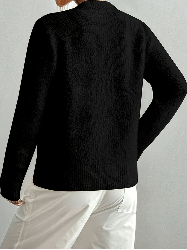 Smelissa – Langärmelige Strickjacke Mit Herzknöpfen