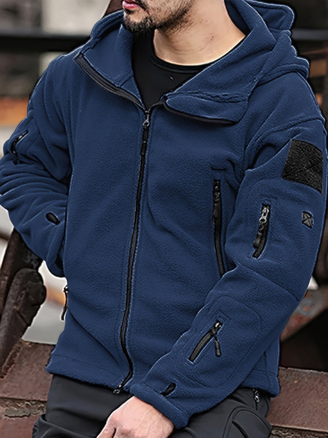Rosendo – Langärmeliger Kapuzenpullover mit Taschen