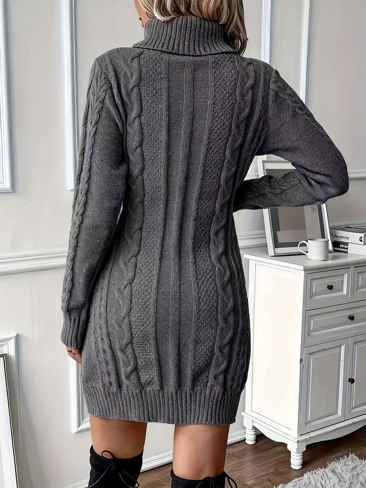Milanda – Strickkleid Mit Zopfmuster