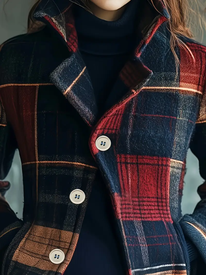 Marsai - Kurzer Mantel mit Tartanmuster