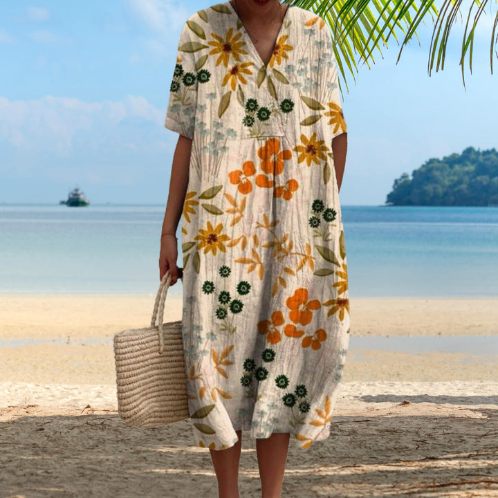 Lora - Bunt Geblümtes Sommerkleid