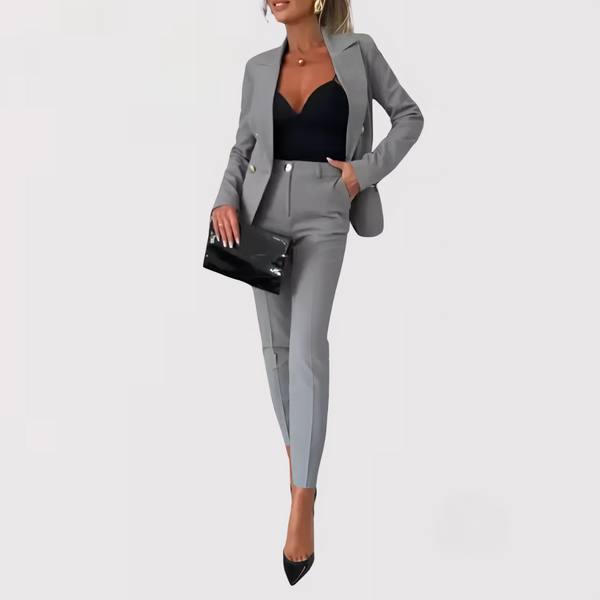 Varina – Blazer und Hoch Geschnittener Hose Set