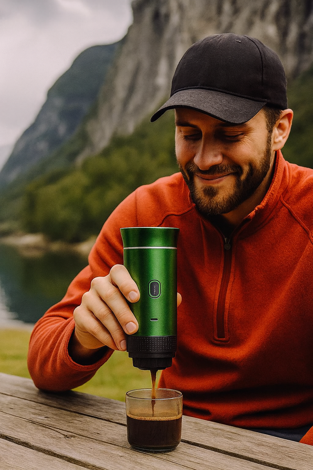 AeroCafe – Tragbare Espresso und Cappuccino Maschine