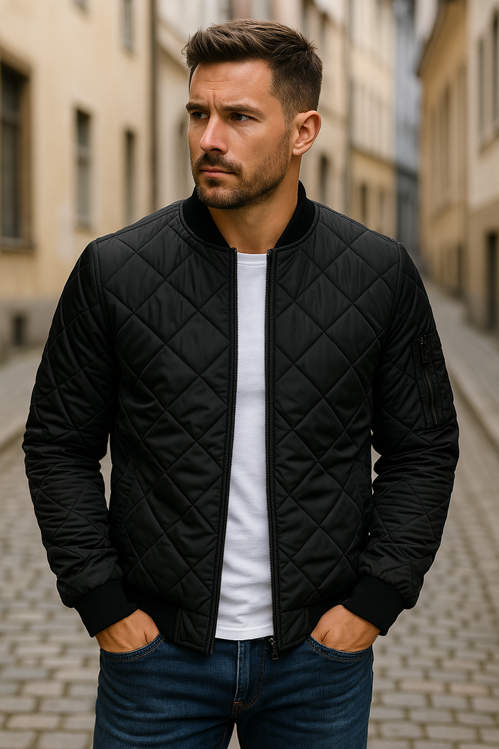 Willy - Baumwolle Jacke Mit Diamant Muster