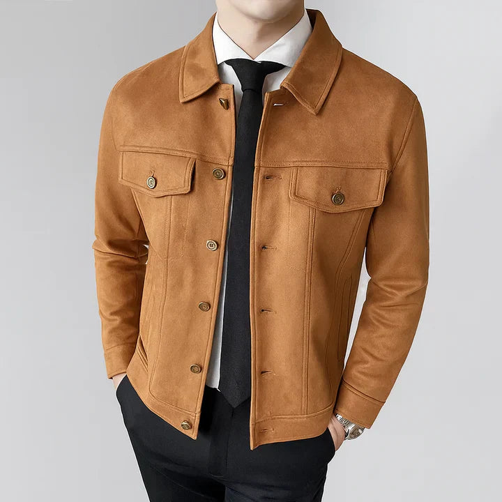 Davila – Elegante Langarm Jacke Aus Wildleder