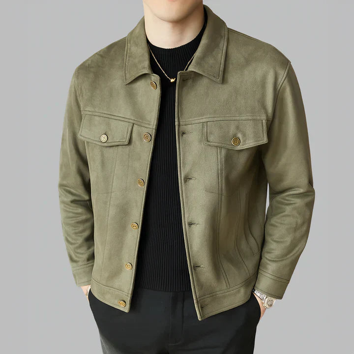 Davila – Elegante Langarm Jacke Aus Wildleder