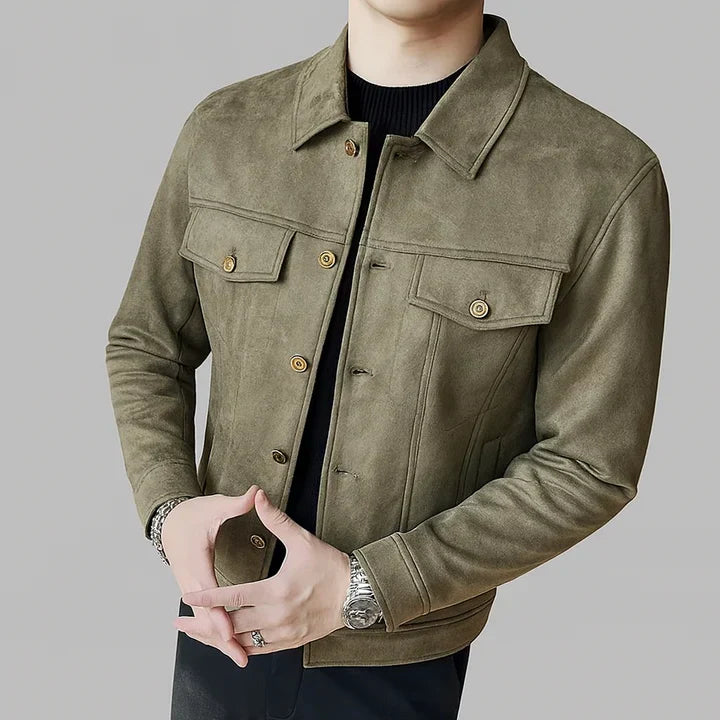 Davila – Elegante Langarm Jacke Aus Wildleder