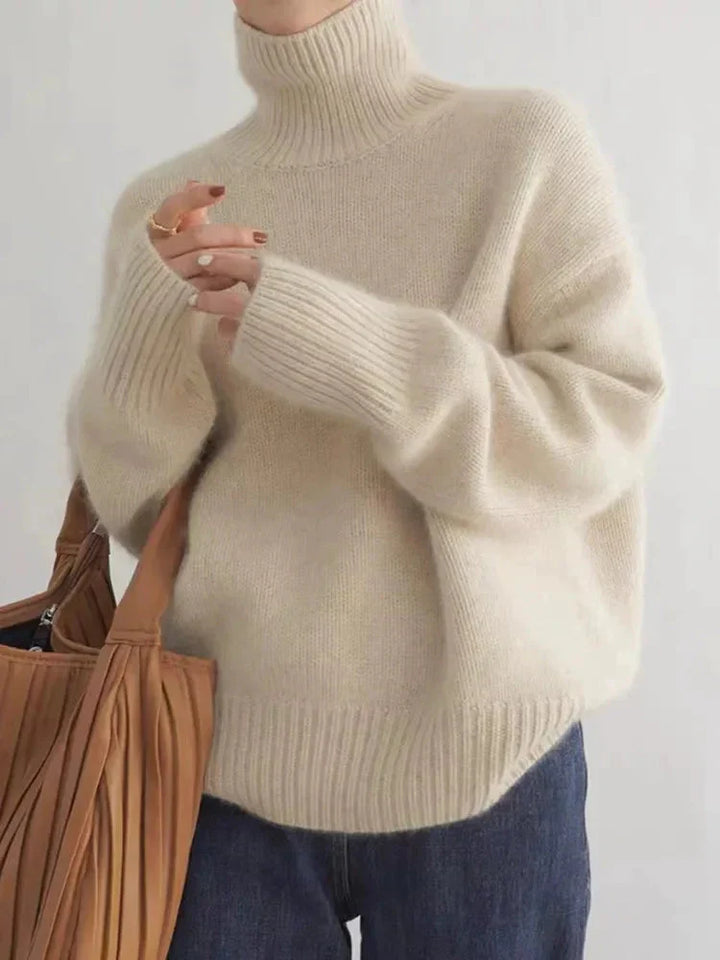 Diana – Bequemer Weicher Rollkragen Pullover Aus Strick