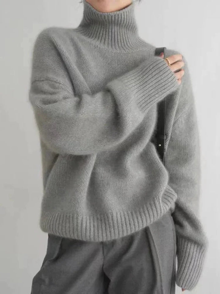 Diana – Bequemer Weicher Rollkragen Pullover Aus Strick