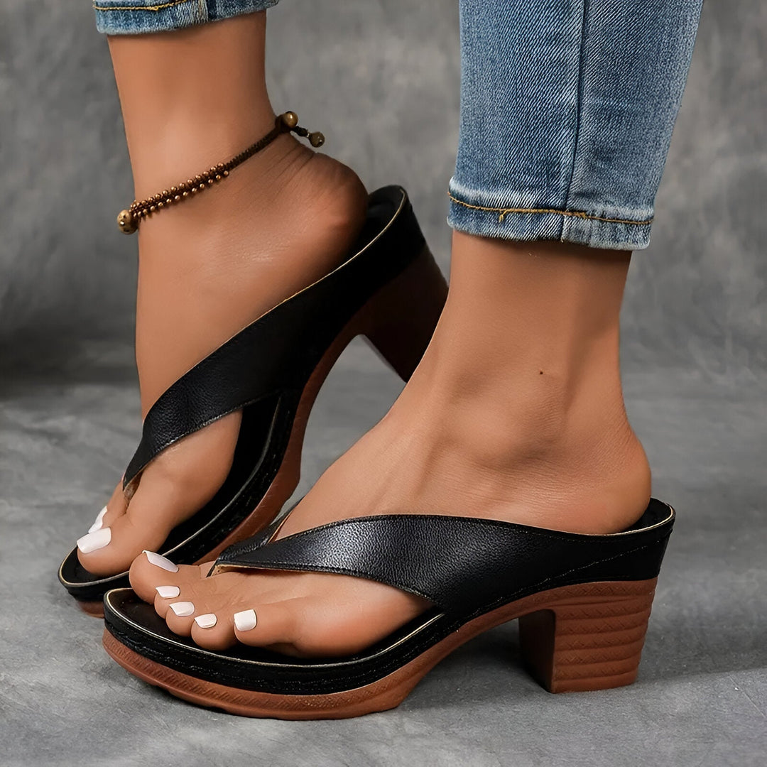 Gerta - Stilvolle Pantoffel Mit Hohem Absatz
