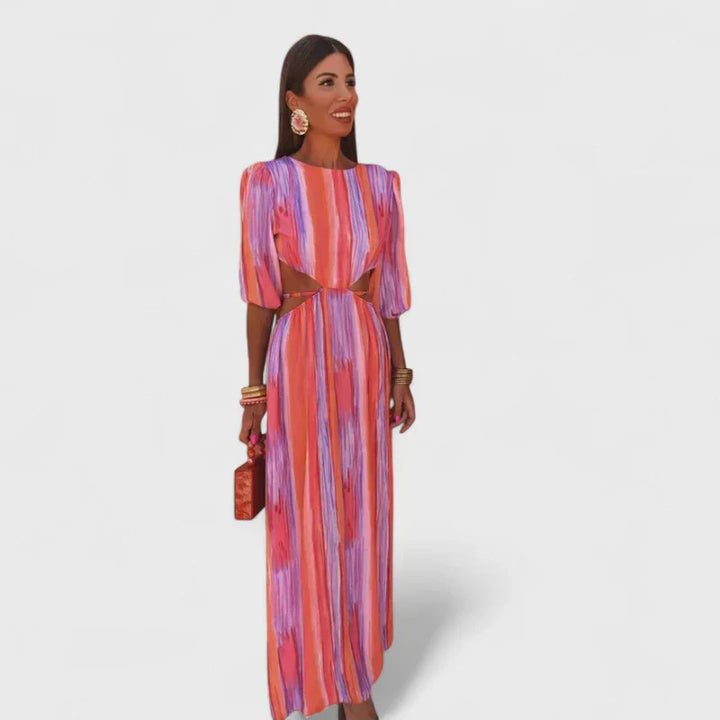 Azevedo – Elegantes Langes Kleid Mit Schnitten