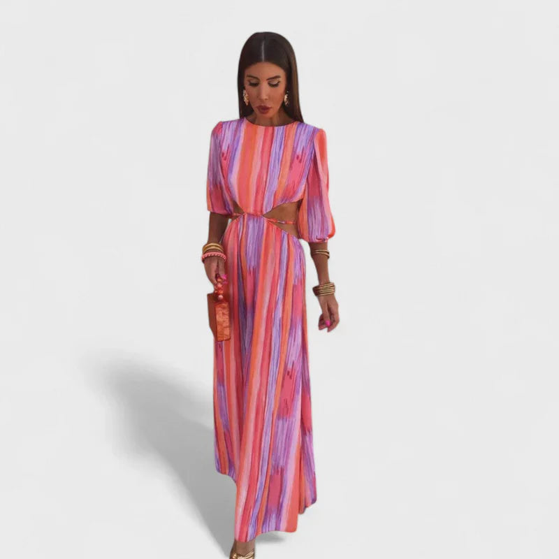 Azevedo – Elegantes Langes Kleid Mit Schnitten