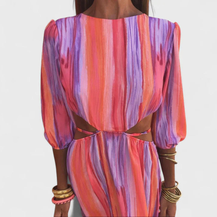 Azevedo – Elegantes Langes Kleid Mit Schnitten