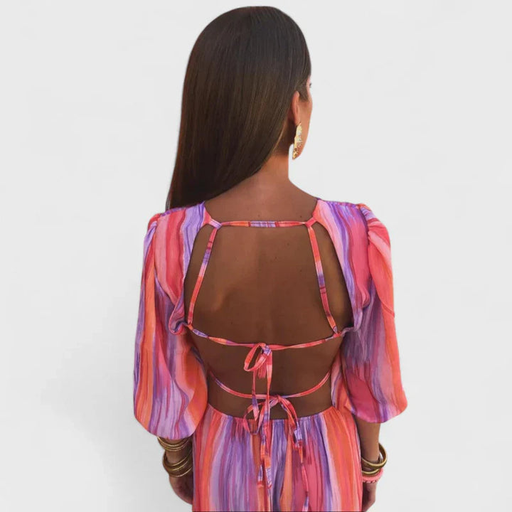 Azevedo – Elegantes Langes Kleid Mit Schnitten