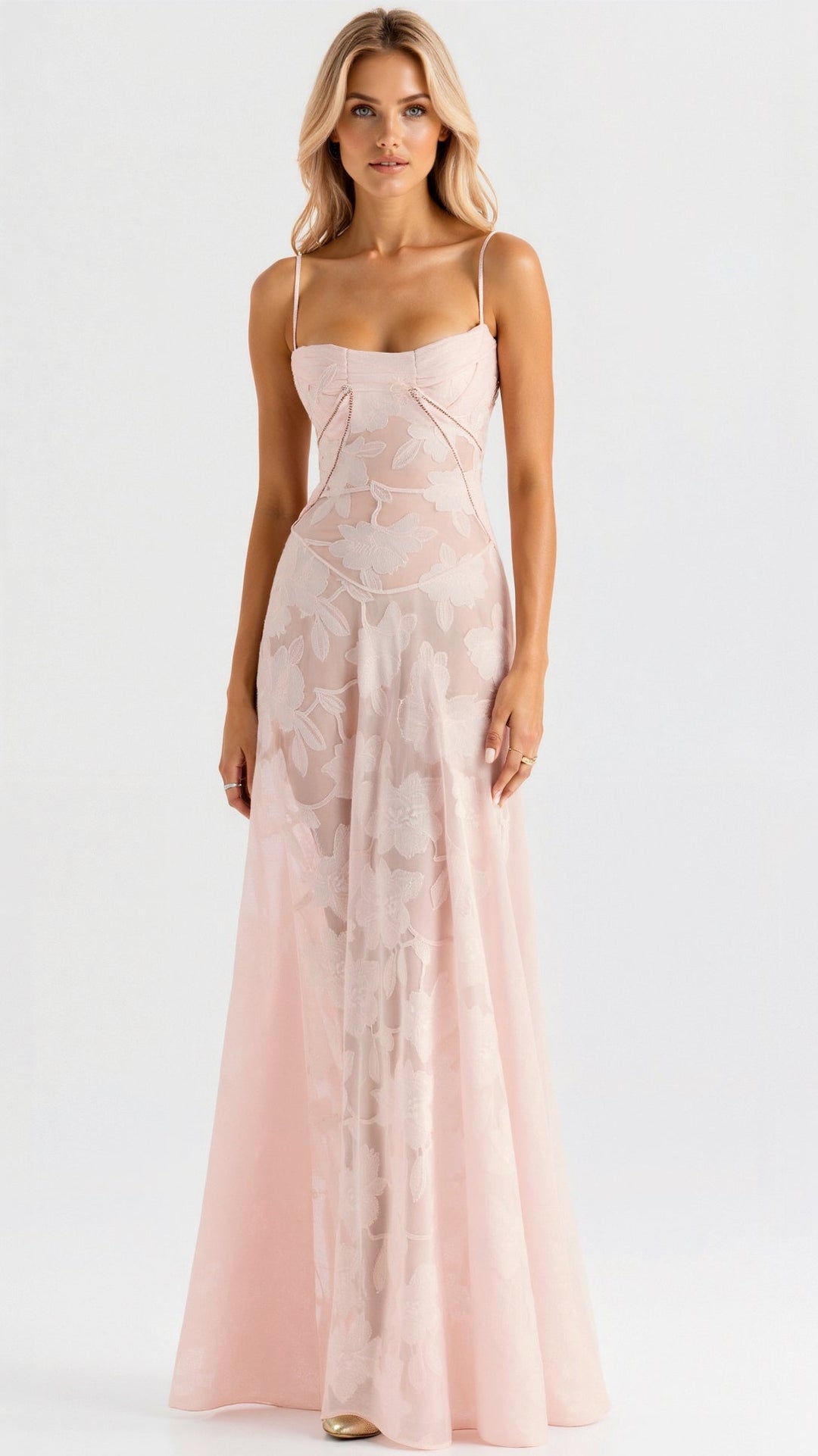 Elegante - Elegant Langes Kleid Mit Rückenschnürung