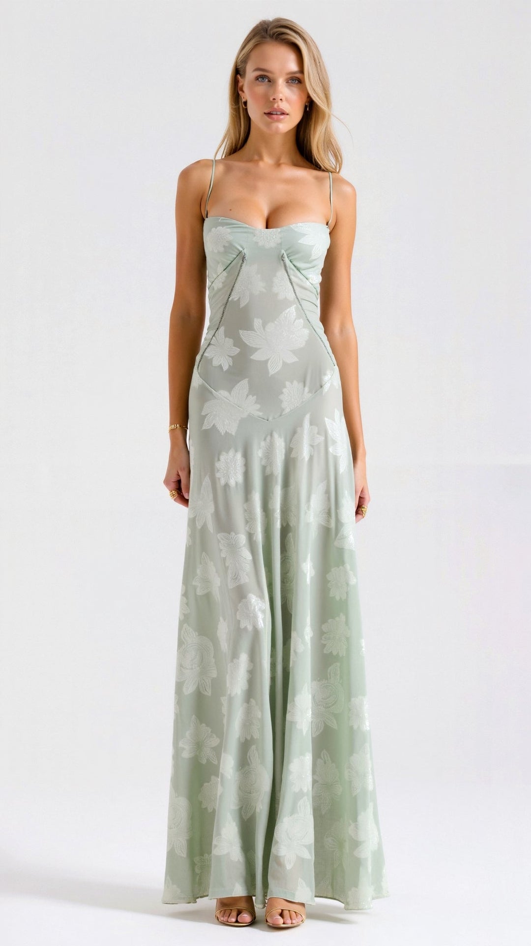 Elegante - Elegant Langes Kleid Mit Rückenschnürung