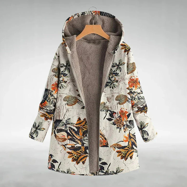 Panida – Stilvolle Fleece Jacke Mit Blumenmuster