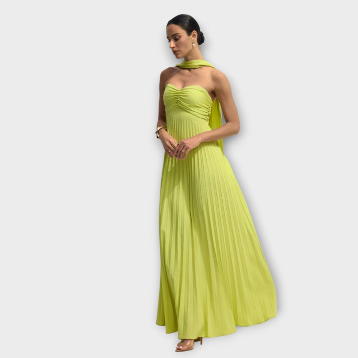 Hildaa – Elegantes Langes Kleid Ohne Träger