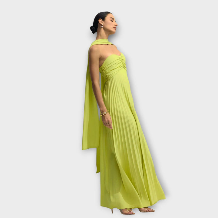 Hildaa – Elegantes Langes Kleid Ohne Träger