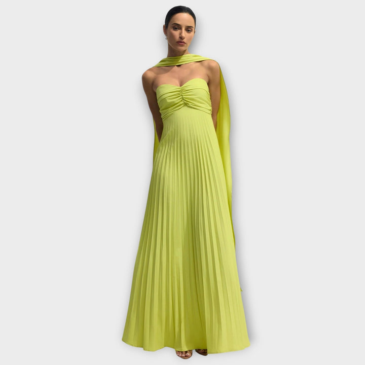 Hildaa – Elegantes Langes Kleid Ohne Träger