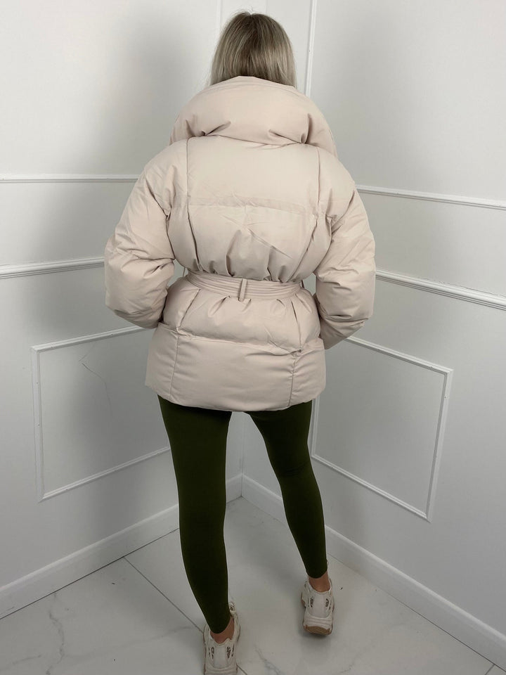 Heidie – Kurze Pufferjacke Mit Gürteltasche