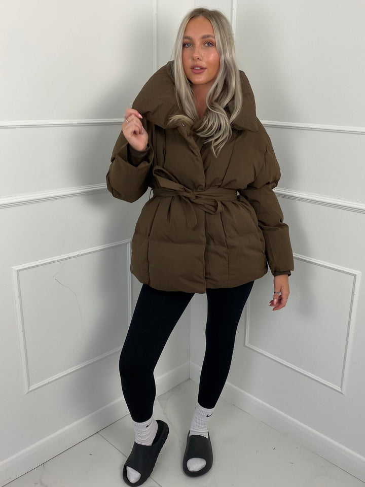 Heidie – Kurze Pufferjacke Mit Gürteltasche
