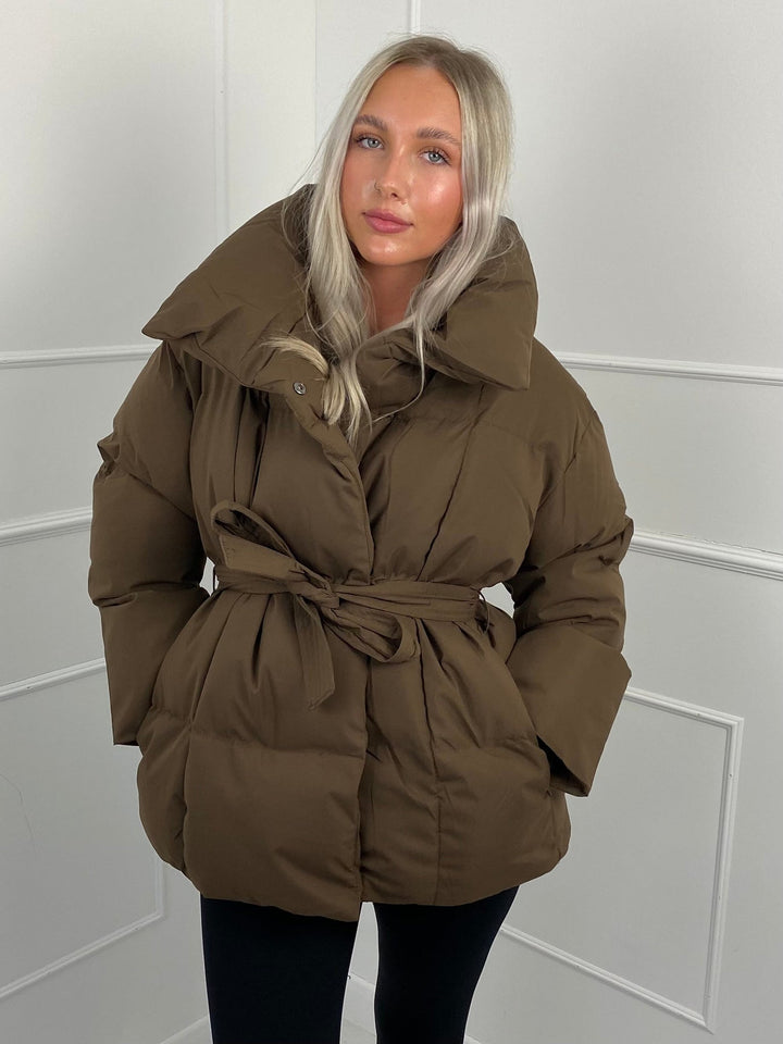 Heidie – Kurze Pufferjacke Mit Gürteltasche