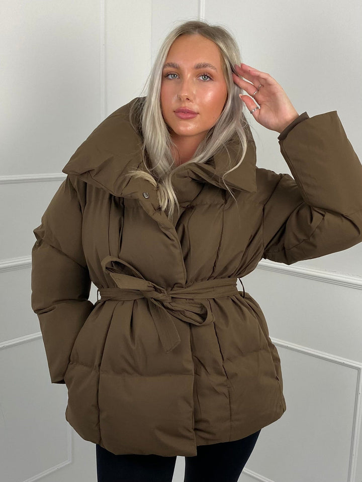 Heidie – Kurze Pufferjacke Mit Gürteltasche