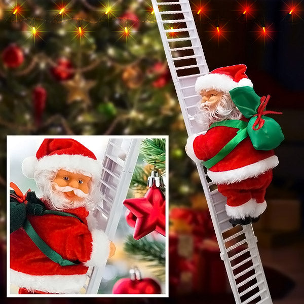 ClimbingLadder - Santa Claus klettert die Leiter Hinauf