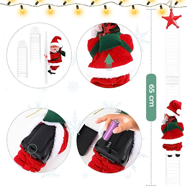 ClimbingLadder - Santa Claus klettert die Leiter Hinauf