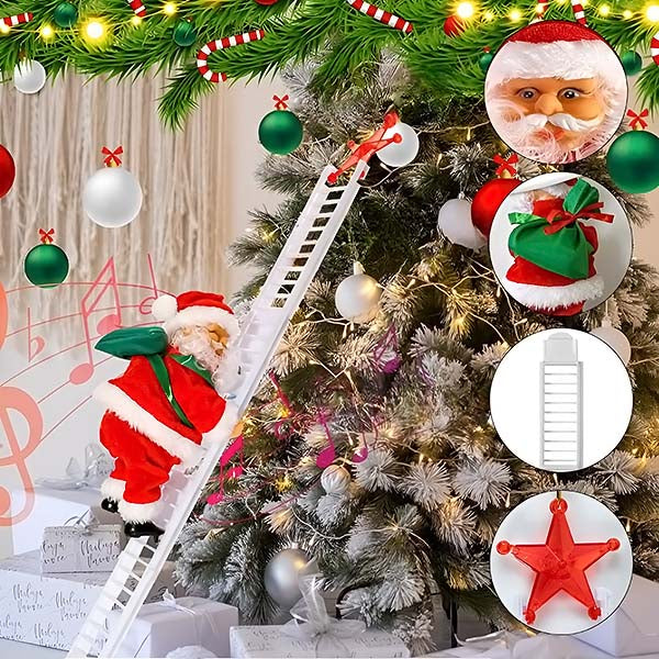 ClimbingLadder - Santa Claus klettert die Leiter Hinauf