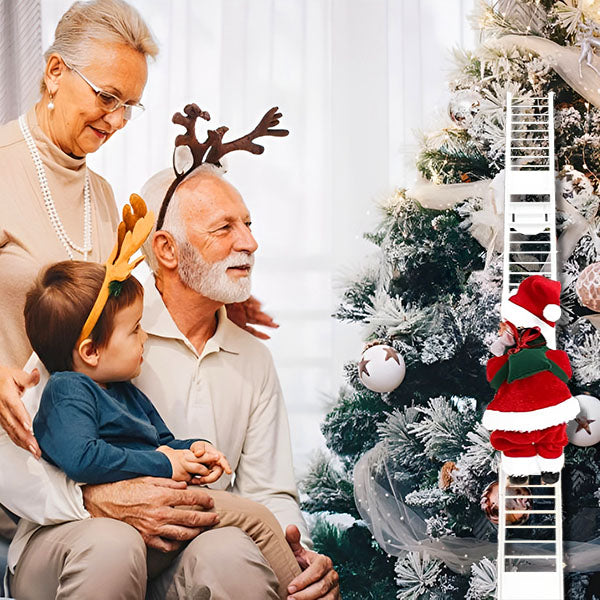 ClimbingLadder - Santa Claus klettert die Leiter Hinauf