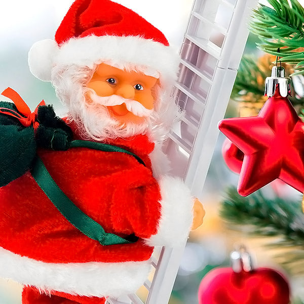 ClimbingLadder - Santa Claus klettert die Leiter Hinauf