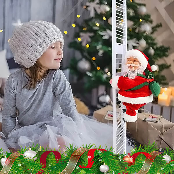 ClimbingLadder - Santa Claus klettert die Leiter Hinauf