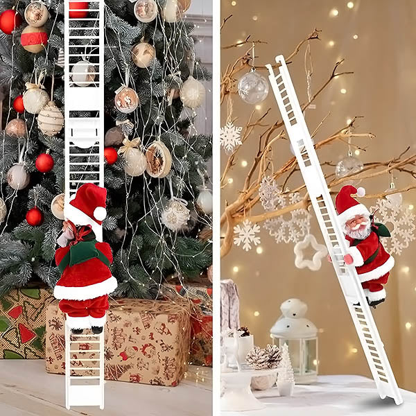 ClimbingLadder - Santa Claus klettert die Leiter Hinauf
