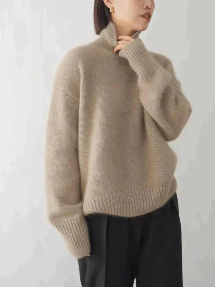 Diana – Bequemer Weicher Rollkragen Pullover Aus Strick