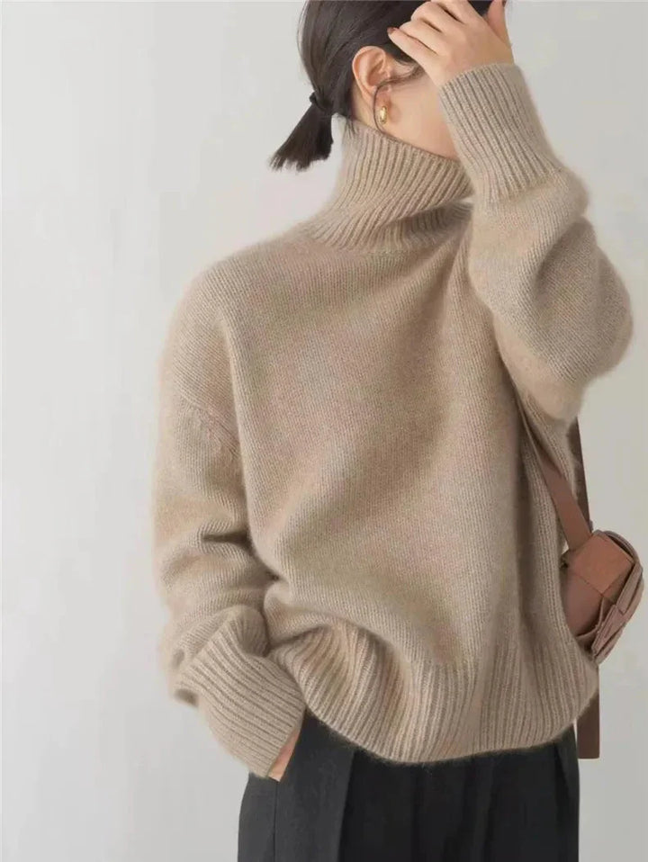 Diana – Bequemer Weicher Rollkragen Pullover Aus Strick