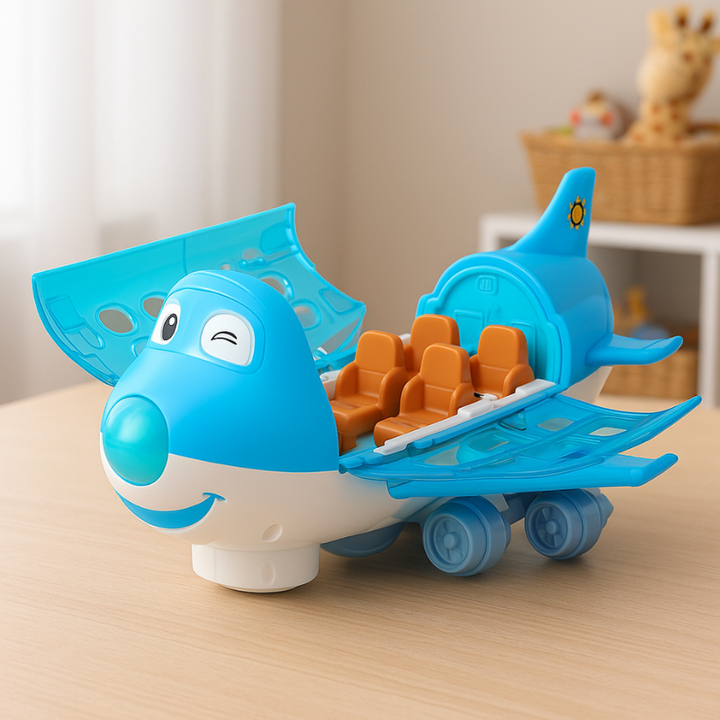 MusicJet – Elektrisches Flugzeug mit Beleuchtung, Musik und Hindernisvermeidung