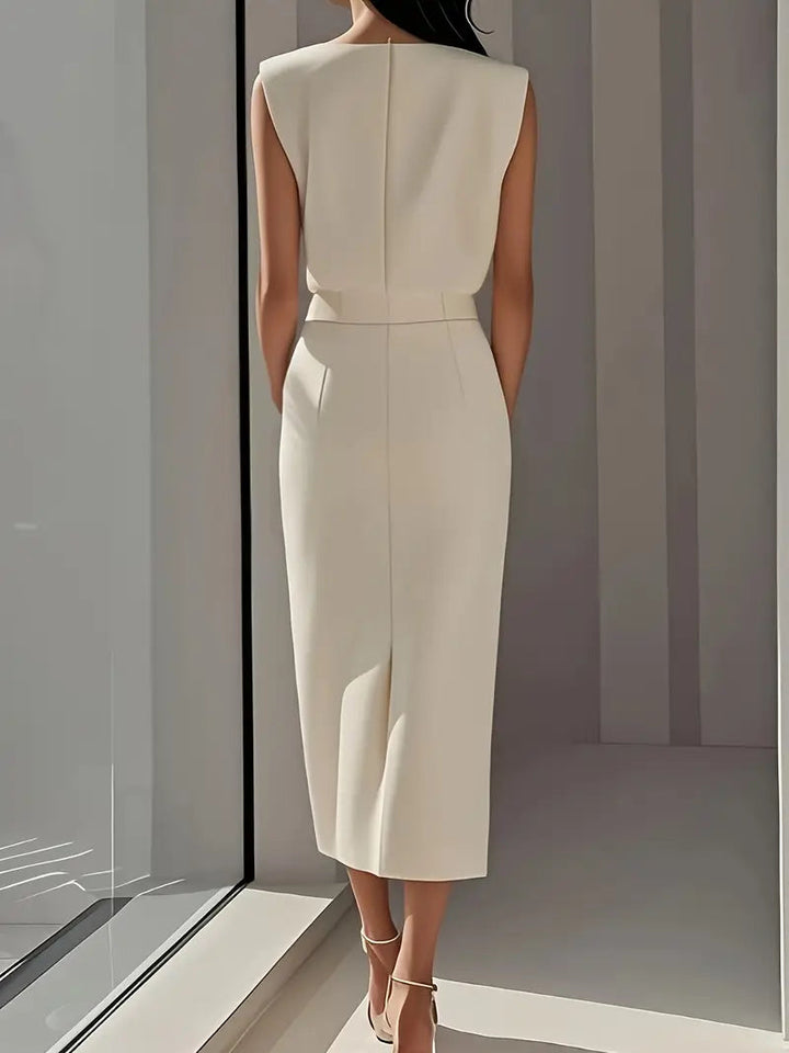 Yasmin – Midi Kleid Mit Seitenschlitz