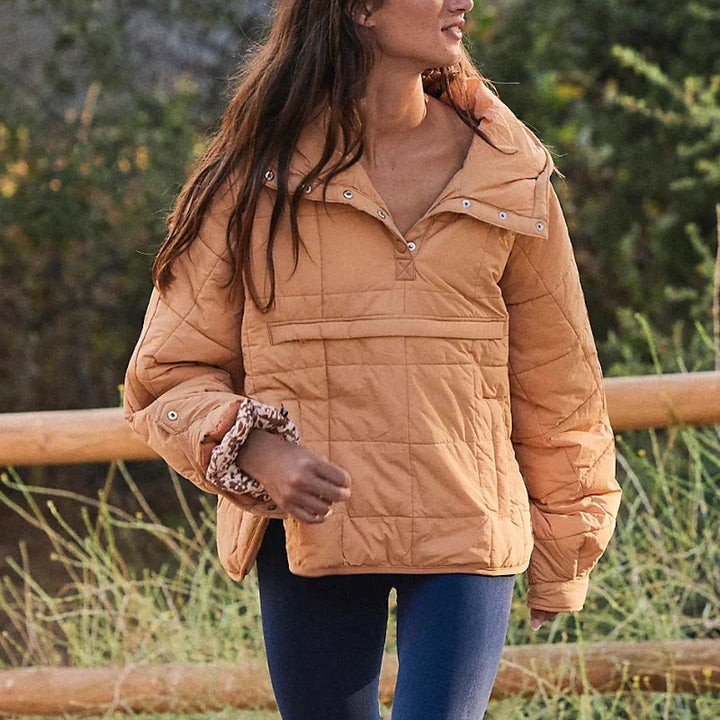 Merve – Elegante Langarm Puffer Jacke